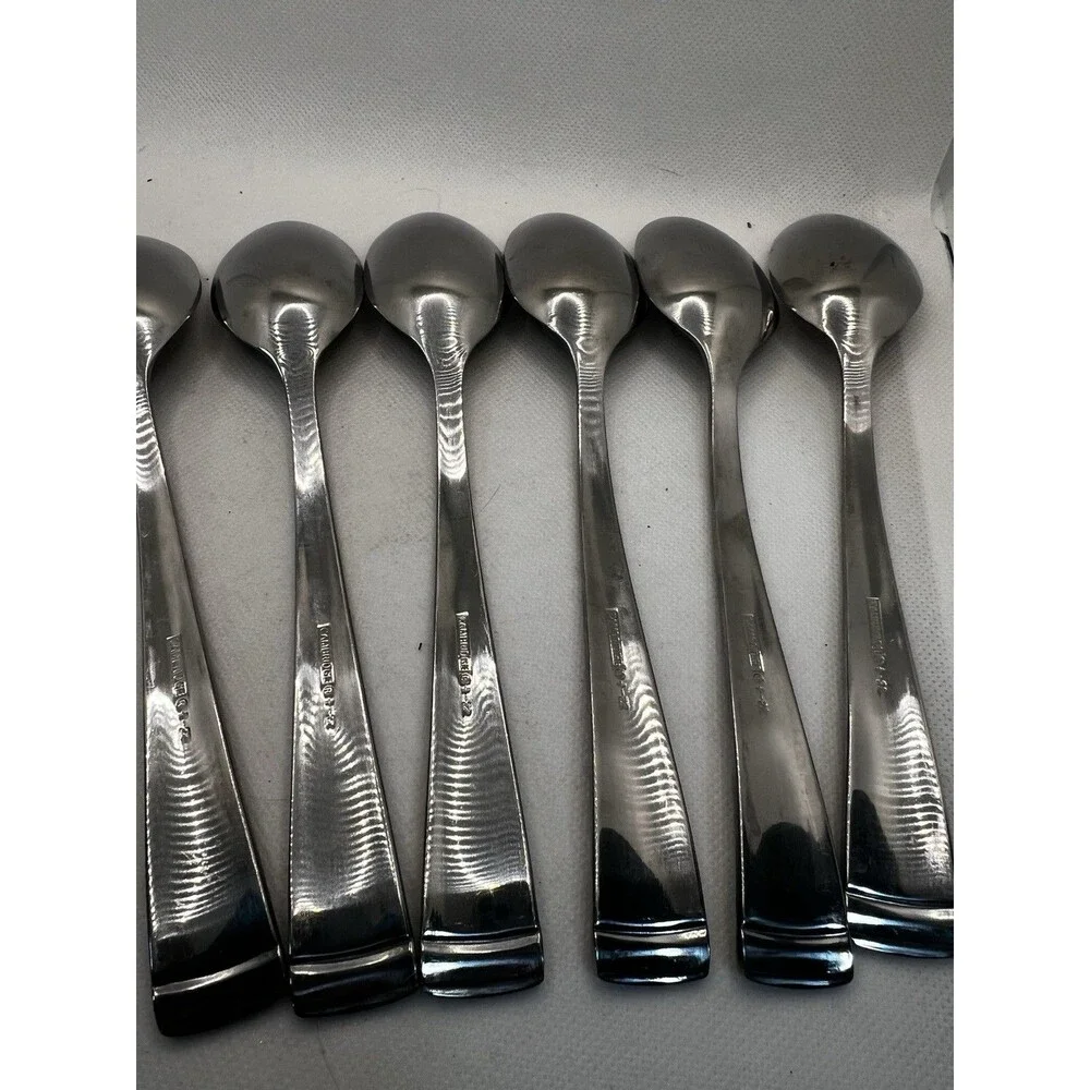 8 piece spoons forks Cambridge  Stainless Flatware Silverware gratitude sand